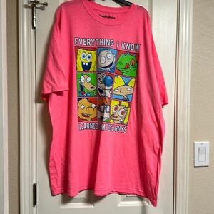 NWT Nickelodeon Men’s XXL  T-Shirt Arnold Sponge Rugrats Ren